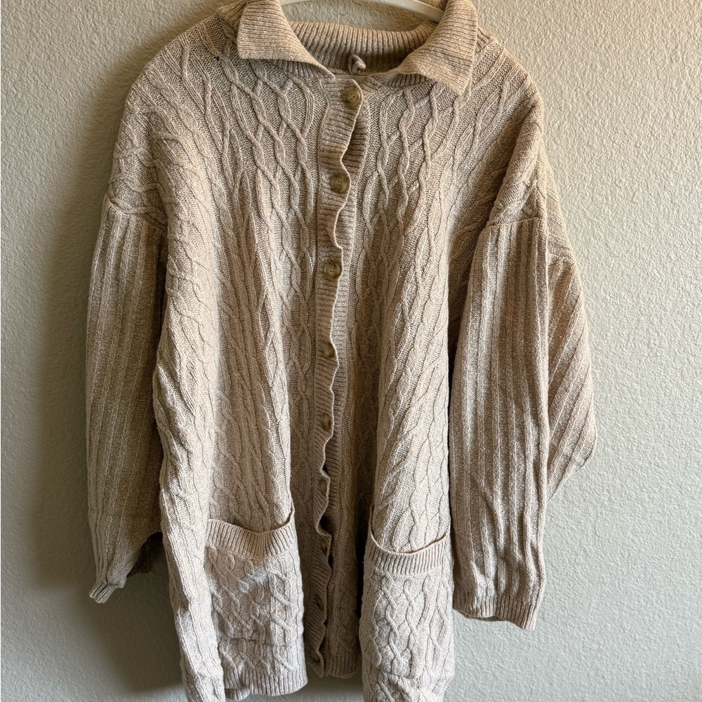 Vintage Cable Knit Sweater Grandma Grandpacore Y2K Classic 90's Fashion